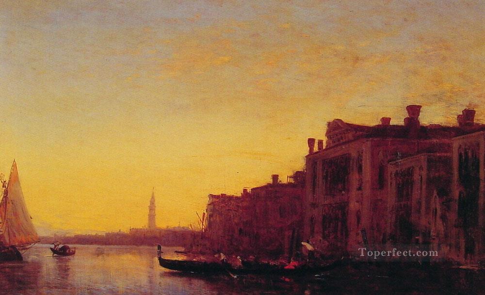 Grand Canal boat Barbizon Felix Ziem seascape Venice Oil Paintings